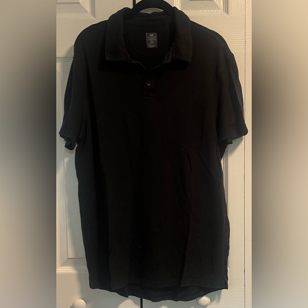 Men's Myles Casual Black Polo Shirt